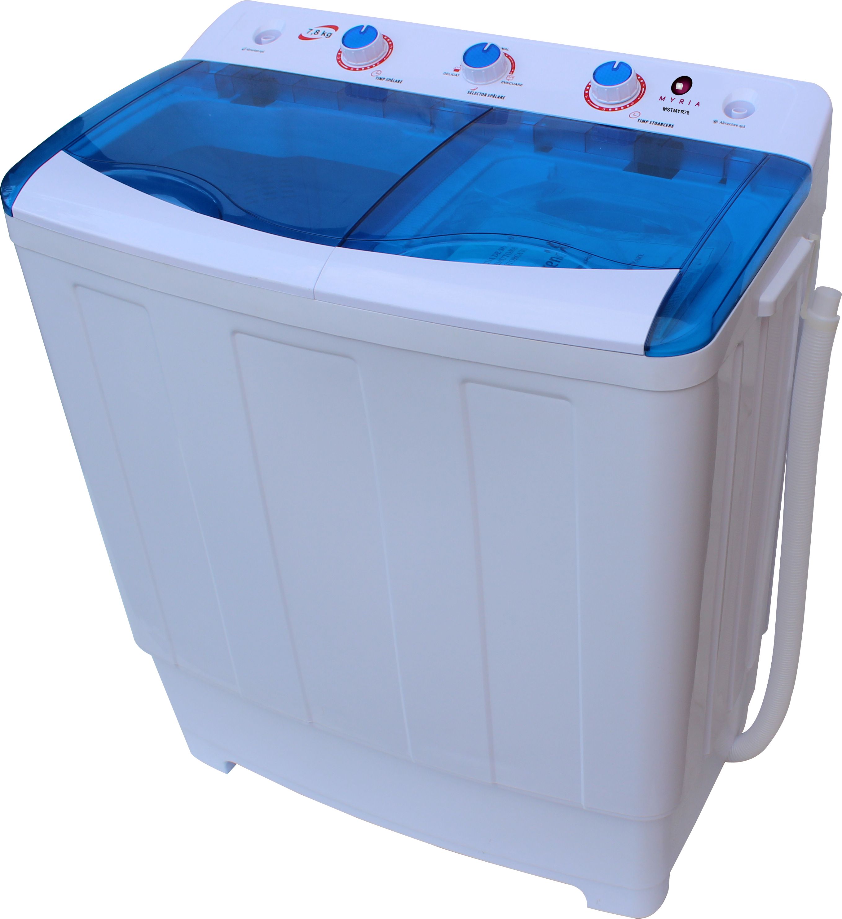 MYRIA MYR78 Semi-automatic washing machine, 7.8Kg washing, 6Kg